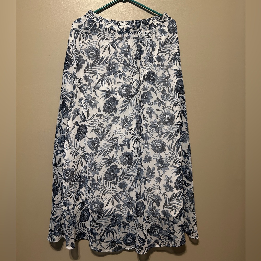 Westport Navy and White Floral Maxi Skirt